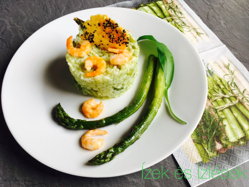 spárgás rizottó